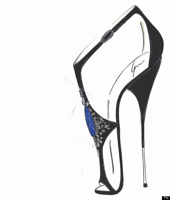  a sketch of a shoe that might be Princess Catherine's wedding shoes