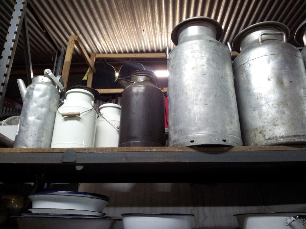 old milk urns