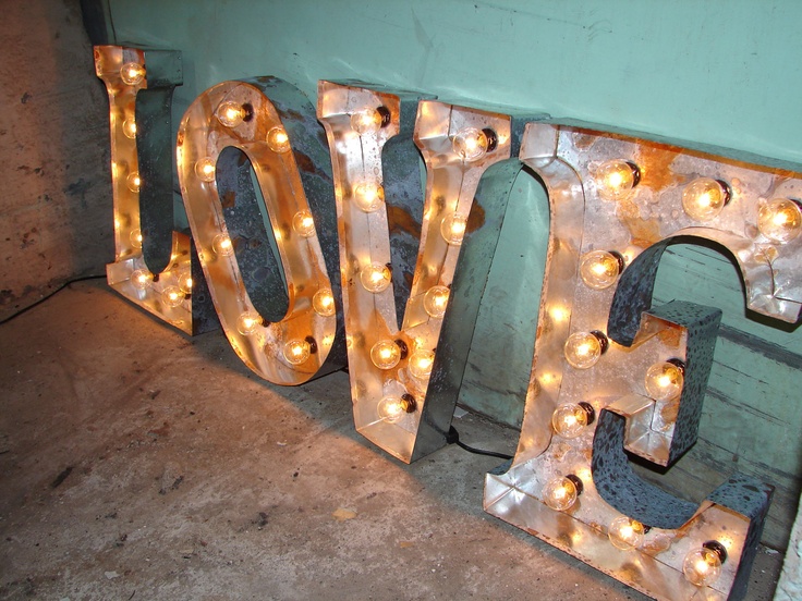 Love marquee carnival lights