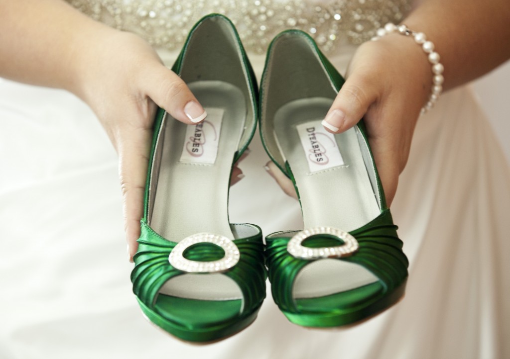 green shoes, Irish destination wedding