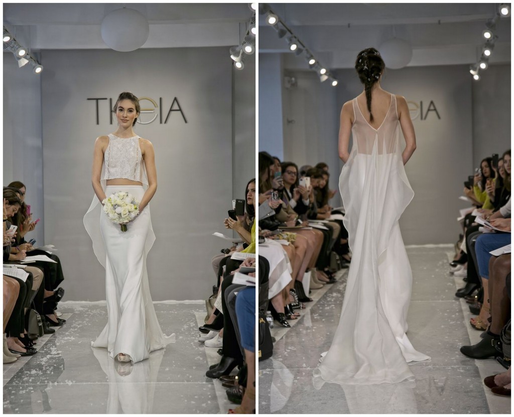 elegant two piece wedding dress