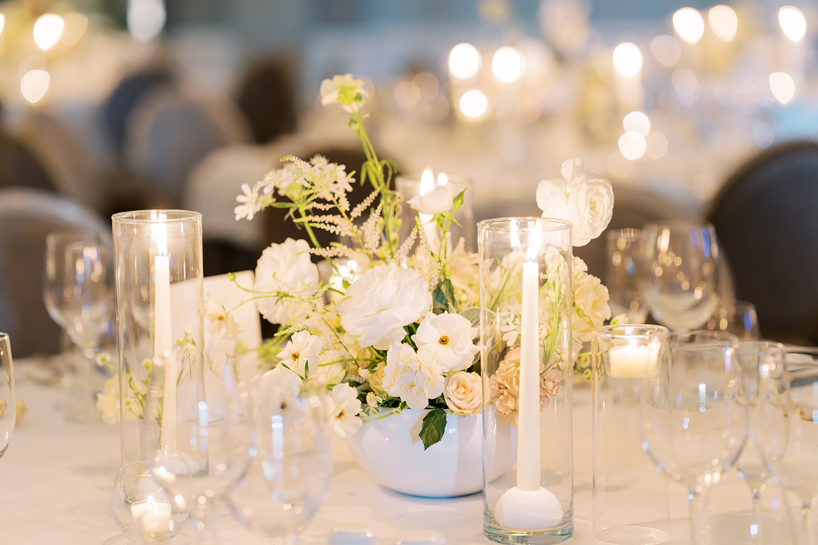 table setting for a wedding at Dromoland Castle Hotel