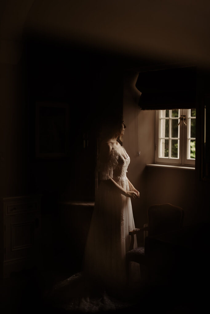 aislinn events wedding at Markree castle - a phot of the bride beautifully shot